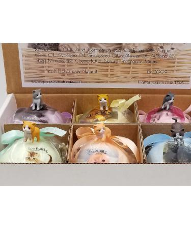 Spa Pure Kittens in Basket - 6 Adorable Hidden Kittens Bath Bomb XL 5 oz (6 Count) Multicolor Pack - Buy Online on GoSupps.com