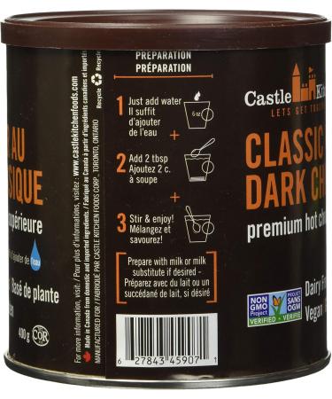 Castle Kitchen Double Dutch Premium Dark Hot Chocolate Mix - 400g & Classic Caramel Premium Dark Hot Chocolate Mix - Vegan Plant Based Gluten Free Dairy Free Non-GMO Project Verified - 400g Hot Chocolate + Caramel Hot Chocolate Mix Double Dutch 400 g (Pac - Buy Online on GoSupps.com