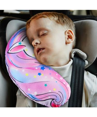 Beinou Unicorn Car Seat Belt Pillow - Soft Shoulder Protector for Kids & Adults - Travel Cushion for Comfortable Head Rest - Pink - Buy Online on GoSupps.com