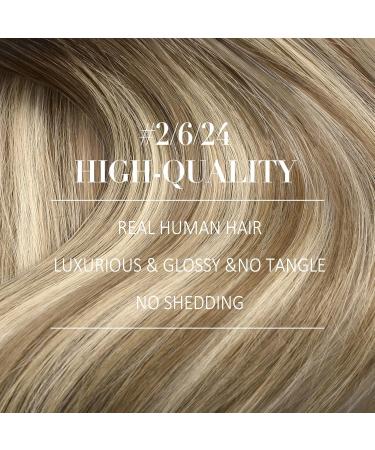 Youngsee Balayage Clip-in Hair Extensions | Real Hair Brown to Blonde | 35cm - 7PCS - Buy Online on GoSupps.com