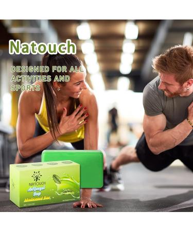 Natouch Antifungal Medicated Soap Bar 4oz - Tea Tree, Eucalyptus, Lavender - Athletes Foot, Jock Itch, Ringworm, Yeast Infection Treatment - Buy Online on GoSupps.com