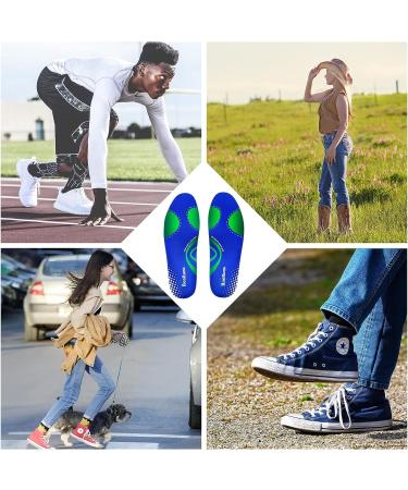 Orthotic Arch Support Insoles for Plantar Fasciitis - Men & Women - PU Shock Absorption - High Arch Inserts for Heel & Arch Pain Relief - Size S (Men 6-7.5 | Women 7-8) - Buy Online on GoSupps.com