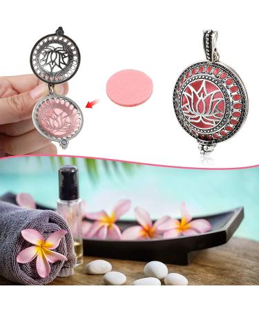 6-Piece Diffuser Locket Necklace Set with Aromatherapy Oil Pendant and Refill Pads - Stainless Steel Necklace for Women and Girls - Buy Online on GoSupps.com