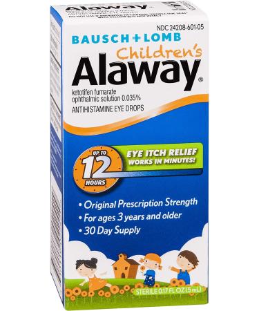 Bausch + Lomb Alaway Children's Antihistamine Eye Drops - 0.17 oz (5mL) - Buy Online on GoSupps.com