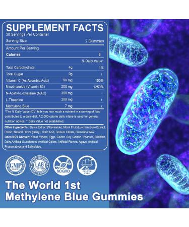 LILICARE Mens Multivitamins Gummies Methylated Multivitamin for Men + Methylene Blue Gummies for Humans | Methylene Blue Supplement - Buy Online on GoSupps.com