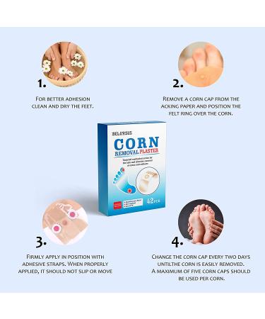 Corn Removers Kit - 42 pcs Callus Remover Pads for Feet, Toe Corn & Callus Relief Plaster - Buy Online on GoSupps.com