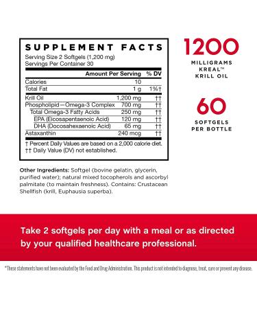 Jarrow Formulas Krill Oil - Omega-3 Supplement, 60 Softgels for Heart & Joint Health - Buy Online on GoSupps.com