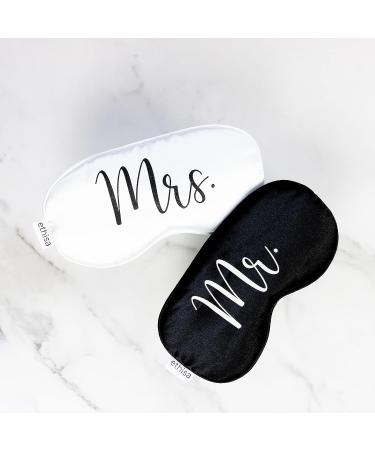 Ethisa Mr and Mrs Sleep Mask - Wedding Reception Blindfold Games - Bride and Groom Eye Mask Set - Honeymoon Just Married Gift - Buy Online on GoSupps.com