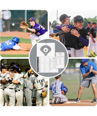 Eersida Baseball Coaches Clipboard & 24 Pack Softball Lineup Cards Dry Erase Coach Board Referee Marker Boards Cards for Gift - Buy Online on GoSupps.com