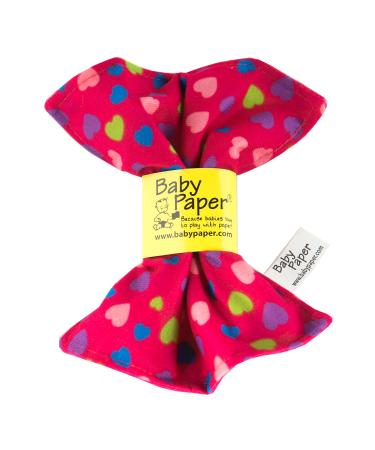Baby Paper Crinkly Baby Toy  Pink Hearts