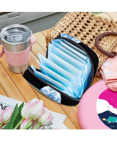 Outer Space Black Women's Napkin Storage Bag | Portable Period Pocket for Teens & Girls | Menstrual Cup & Breastfeeding Holder - Buy Online on GoSupps.com