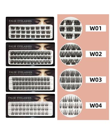 Shop Natural Thick False Eyelashes - Reusable 10mm Single Cluster 01 Three Rows | International Shipping Available - Buy Online on GoSupps.com