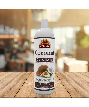 OKAY Coconut Deep Moisturizing Conditioner - Sulfate Silicone & Paraben Free for All Hair Types - 33oz Made in USA - Buy Online on GoSupps.com