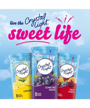 Crystal Light Sugar-Free Concord Grape Drink Mix - 6 Count Pitcher Packets - Low Calories (Pack of 1) - Buy Online on GoSupps.com