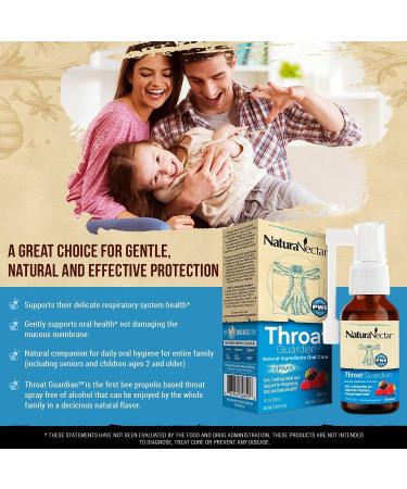NaturaNectar Throat Guardian Spray - Bee Berry Flavor, 1 fl oz (30 ml) | Soothing Natural Relief - Buy Online on GoSupps.com