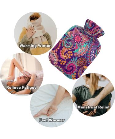 Naanle Vintage Paisley Hot Water Bottle with Cover - 1L Heat Bottle for Back Pain Relief & Cold Therapy - International Shipping Available - Buy Online on GoSupps.com
