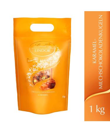 Lindt Chocolate - Lindor Caramel Chocolate Balls 1 kg Bag | 80 Milk Chocolate Treats | Perfect Chocolate Gift for Any Occasion - Buy Online on GoSupps.com