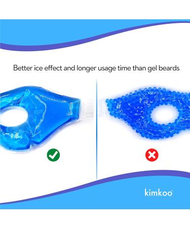 Kimkoo Gel Eye Mask for Puffy Eyes & Dryness - Cooling Eye Compress for Relief - Blue Gel Ice Mask - Buy Online on GoSupps.com