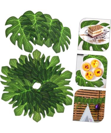 60pcs Monstera Decoration hawaiian cake toppers jungle leaves cake decor hawaiian leaf cake decoration fake palm leaf leaves decor leaf cupcake topper Polyester Cake stand wedding - Buy Online on GoSupps.com