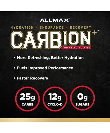 ALLMAX CARBION+ Lemon Lime 725g - High-Performance Training Fuel for Hydration Performance & Recovery - 25 Servings - International Shipping Available - Buy Online on GoSupps.com