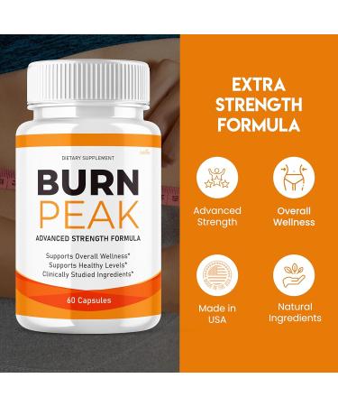 (2 Pack) Burn Peak Capsules BurnPeak Loss Support Formula Supplement Pills Natural Vitamin Maximum Energy Pre Workout Booster Healthy Digestion Sexy Slim Body Wellness Sculpt Reviews Pastillas (120ct) - Buy Online on GoSupps.com