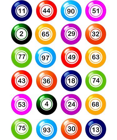 24 edible PRE CUT Bingo style kids childrens party decorations Wafer Paper Cupcake Fairy Cake Toppers - Buy Online on GoSupps.com