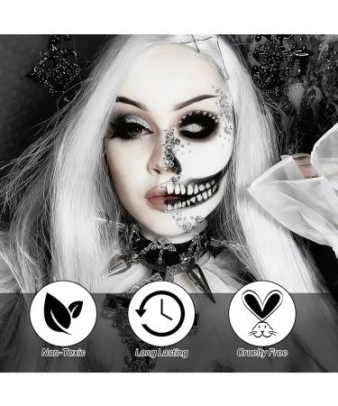  Afflano Afflano halloween makeup white 100g theatre makeup face white high pigmentation foundation for face gothic carnival stage skeleton zombie - Buy Online on GoSupps.com