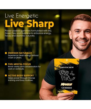 Aristochew Multivitamin for Men Gummies Men s Multivitamins Gummies for Energy Immunity & Metabolism Support Non-GMO Gluten-Free Supplement with 10 Essential Vitamins Mango Flavor 10 Count - Buy Online on GoSupps.com