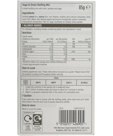Morrisons Savers Sage and Onion Stuffing Mix 85g - Buy Online on GoSupps.com