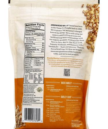 Arrowhead Mills Organic Pearled Barley 28 Oz Bag - Pack of 6 (1.75 Pound x 6) - Buy Online on GoSupps.com