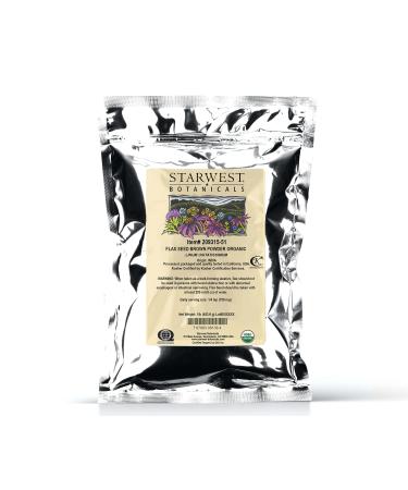 Starwest Botanicals Certified Organic Ground Flax Seed Meal Powder, 1 Pound | Gluten Free