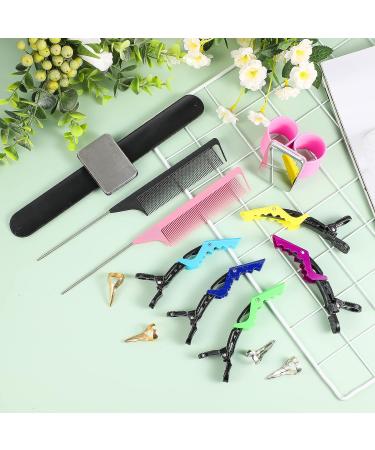 26 Pcs Hair Braiding Tools Kit with Magnetic Wristband - Stainless Steel Rat Tail Comb, Alligator Clips, Hair Parting Ring - Hair Sewing Accessories - Buy Online on GoSupps.com