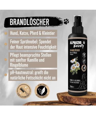 Alphazoo Fire Extinguisher Anti-Itching Spray for Dogs Cats & Horses - 200ml Natural Fur Care for Itchy Skin & Mite Relief - Buy Online on GoSupps.com