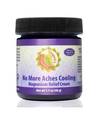 Magnesium No More Aches Cooling Cream - Fast-Acting Formula for Muscle & Joint Discomfort - Natural Ingredients - Non-Greasy - Cruelty-Free (1.7 oz)