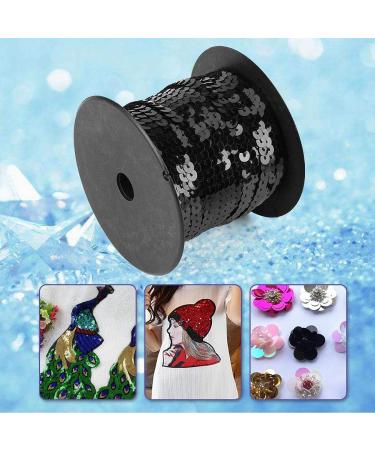 100 Yards 6mm Black Sequin String for Jewelry Making & Costume Accessories | Flat Sequin Trim for Crafts - Buy Online on GoSupps.com