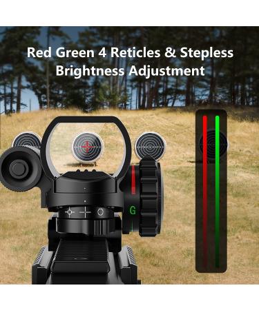CVLIFE Reflex Sight Red/Green 4 Reticle Dot Sight with Red Laser - 2mW - Buy Online on GoSupps.com