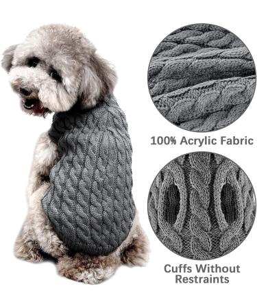 FWLWTWSS Cozy Winter Dog Sweater for Small & Medium Dogs | Soft Knit Roll Collar Pet Clothing | XX-Large Twist Style - Buy Online on GoSupps.com