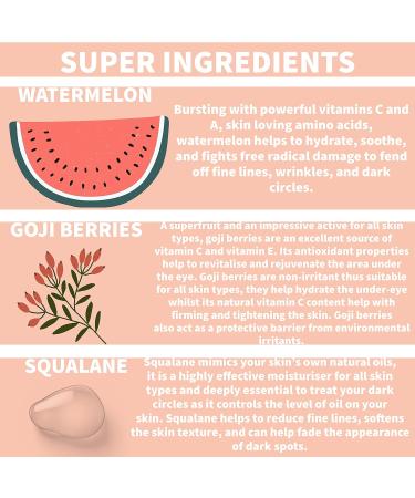 Nature Spell Anti Aging Eye Serum 30ml with Watermelon & Goji Berries - Targets Dark Circles, Puffiness & Eye Bags - Vegan Anti Wrinkle Cream - Made in UK - Buy Online on GoSupps.com