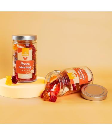  naschlabor Nerve Food XL Gum Shaped in Gift Jar 530 g - The Optimal Nervous Food for Work School or College | Large Rubber Bear Glass for Snacking or Snacking - Buy Online on GoSupps.com