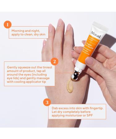 Murad Targeted Eye Depuffer - Best Anti-Aging Eye Cream to Brighten & Firm Under-Eyes | Ginseng Lily & Caffeine | 0.5 FL OZ - Buy Online on GoSupps.com