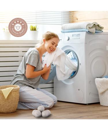 VALNEO 6 Grey Sheep Wool Dryer Balls - Natural Fabric Softener for Gentle, Time and Energy Saving Tumble Drying - Buy Online on GoSupps.com