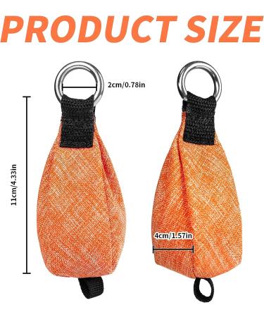 Dawitrly Arborists Throw Weight Bag with D-Ring for High Limb Throwing - Orange 250g/8.8oz - Buy Online on GoSupps.com