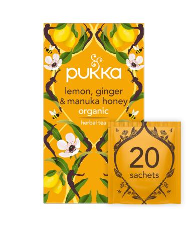 Pukka Infusion Biologique et Ayurv dique Go t Citron Gingembre Et Miel De Manuka Bio Relaxant 100% des Ingr dients Issus du Commerce Equitable 20 Sachets