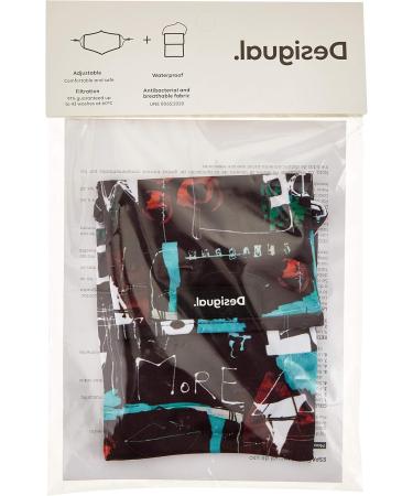Desigual Unisex Adult MASK_Lettering - Black 1 Piece | International Shipping available - Buy Online on GoSupps.com