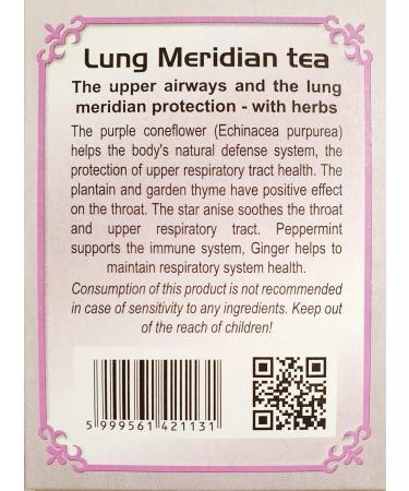 Dr Chen Lung Meridian Tea Natural Traditional Herbal Blend Lung Health Support 20 Teabags - Buy Online on GoSupps.com