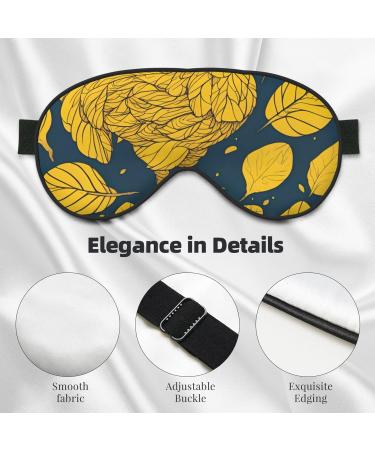 Yellow Leaves Chicken Soft Sleep Eye Mask - Breathable Female Eye Patch for Travel & Relaxation - Buy Online on GoSupps.com