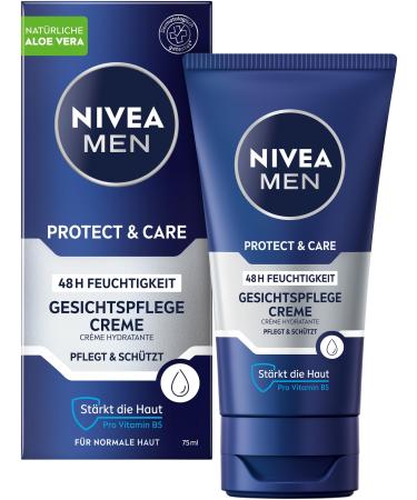 NIVEA MEN Protect & Care Soothing Moisturizing Cream for Men 48h with Aloe Vera and Vitamin B5 (75 ml)