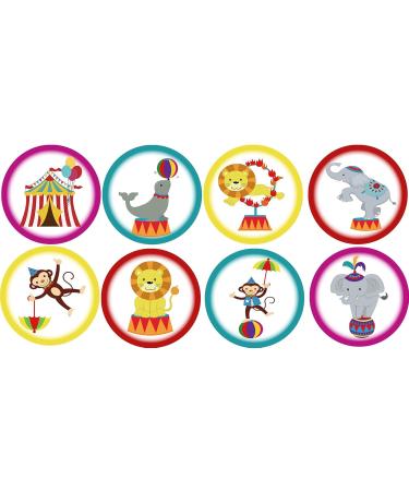 Holly Cupcakes 24 Edible Pre-Cut Wafer Round Cake Toppers: Circus - Buy Online on GoSupps.com