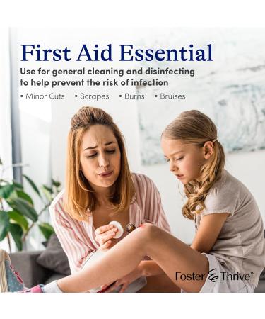 Foster & Thrive 91% Isopropyl Alcohol | First Aid Antiseptic for Cuts Scrapes & Burns - 16 Fl. oz - Safe & Effective - Buy Online on GoSupps.com