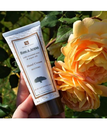 Restore Hand Cream 75ml | Moisturizer with Natural Argan & Rose Oil | Anti-Aging Care for Dry Sensitive Skin - Men & Women - Buy Online on GoSupps.com